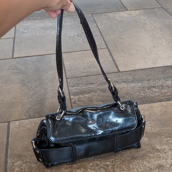 Naturalizer Y2K Faux Patent Leather Mini Shoulder Bag Black - Picture 4 of 16